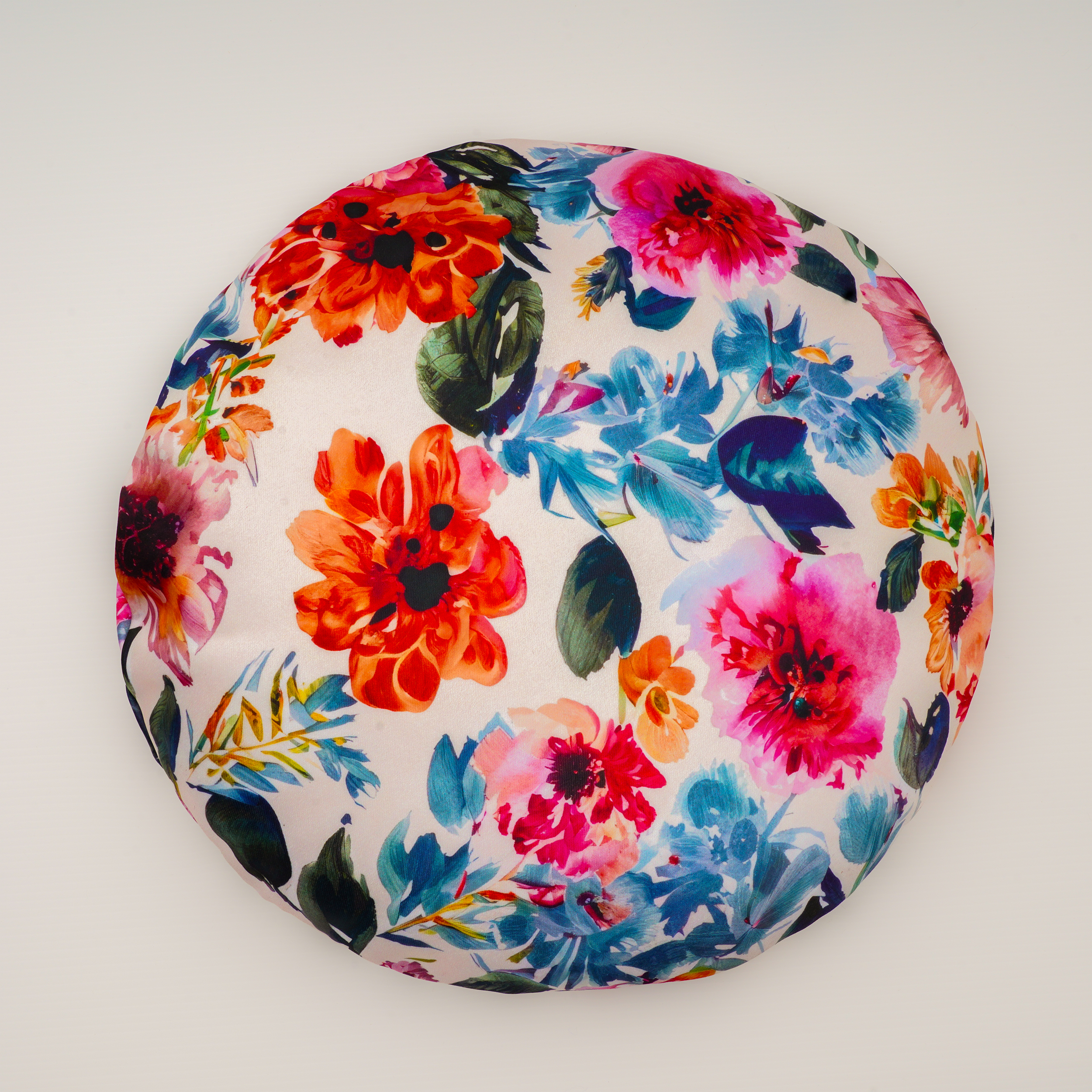 Custom Round Throw Pillow - Velvet Satin