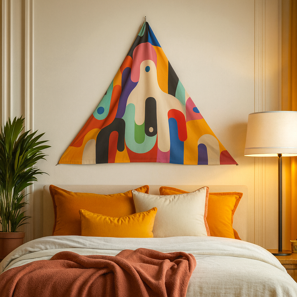 Custom Triangular Tapestry - Velvet Satin