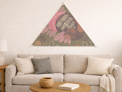 Custom Triangular Tapestry - Velvet Satin