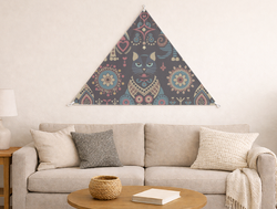 Custom Triangular Tapestry - Velvet Satin