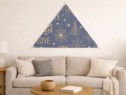Custom Triangular Tapestry - Velvet Satin