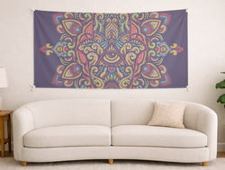 Custom Panoramic Tapestry - Velvet Satin