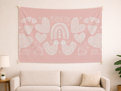 Custom Wall Tapestry - Velvet Satin