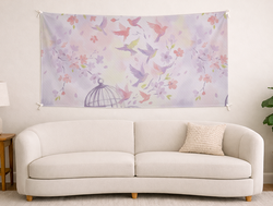 Custom Panoramic Tapestry - Velvet Satin