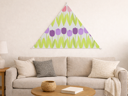Custom Triangular Tapestry - Velvet Satin
