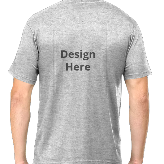 Custom Men's Crew Neck T-Shirt - Grey