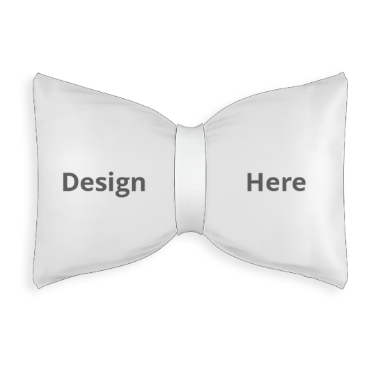 Custom Rectangle Bow Pillow - Velvet Satin