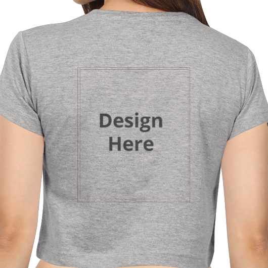 Custom Women's Crop Top - Grey