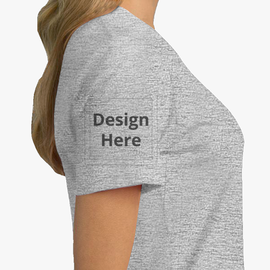 Custom Women's Crew Neck T-Shirt - Grey