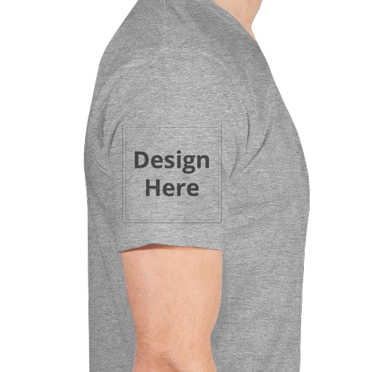 Custom Men's V-Neck T-shirt - Grey