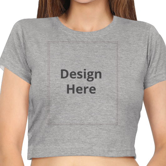 Custom Women's Crop Top - Grey