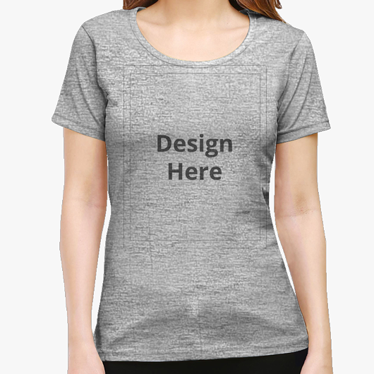 Custom Women's Crew Neck T-Shirt - Grey