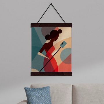 Hanging Canvas - Charcoal