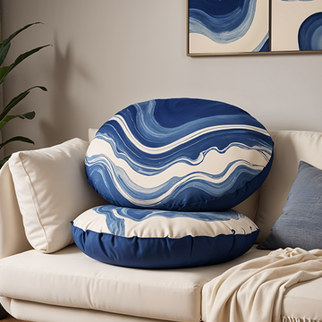 Custom Round Throw Pillow - Canvas