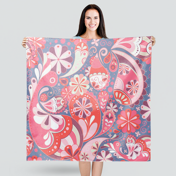 Intricate Dobby Sally Scarf - White