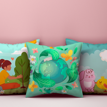 Custom Square Throw Pillow - Weave Loom