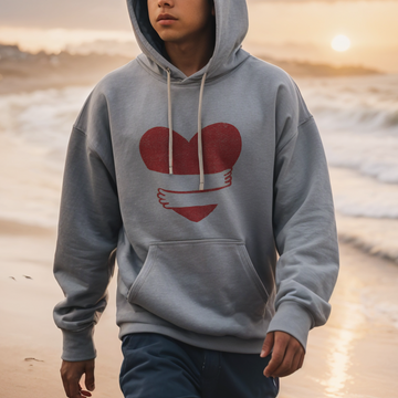 Custom Unisex Kids Full Sleeve Hoodie - Grey