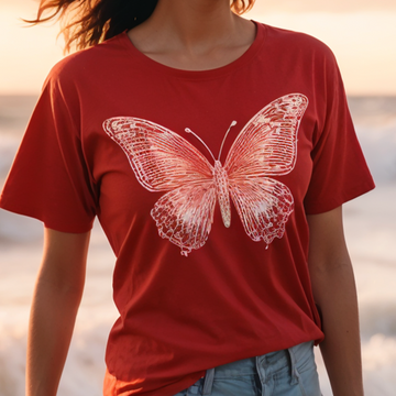 Custom Women's Crew Neck T-Shirt - Red