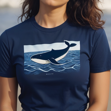 Custom Women's Crew Neck T-Shirt - Navy