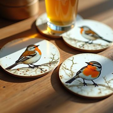 Custom Wood Coasters - Pack of 4 - Round
