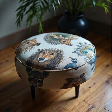 Custom Round Seat Cushion - Canvas