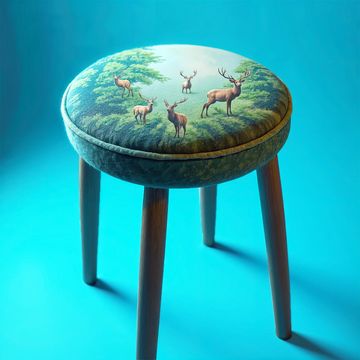 Custom Round Seat Cushion - Velvet Satin