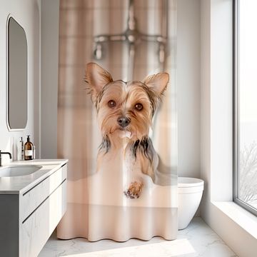 Custom Shower Curtain -  Hydro Shield - Peach