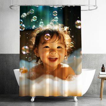 Custom Shower Curtain -  Hydro Shield - White