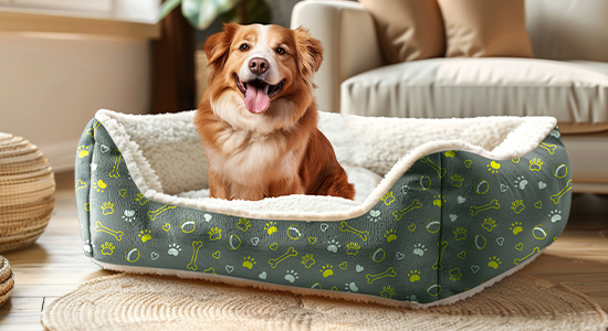 Custom Bolster Pet Bed