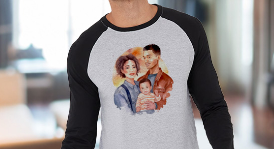 Custom Men's Raglan T-Shirt