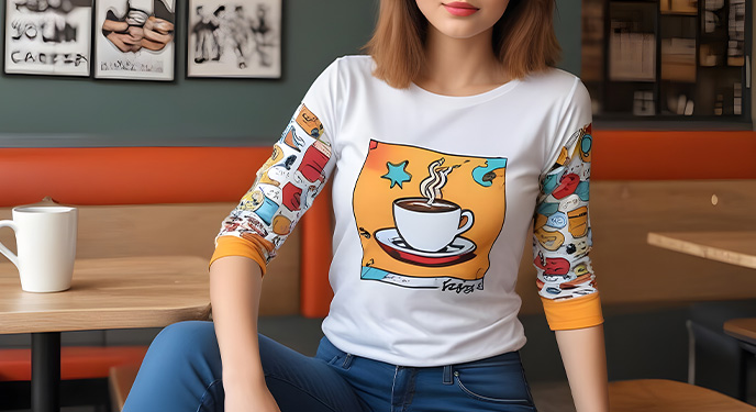 Custom Women's 3/4 Sleeve T-shirt