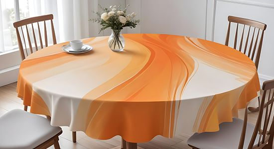 Custom Round Tablecloth - Canvas