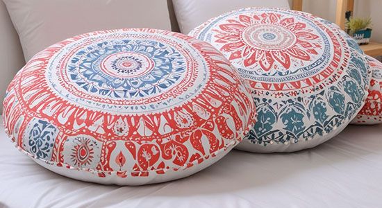 Custom Round Throw Pillow - Velvet Satin