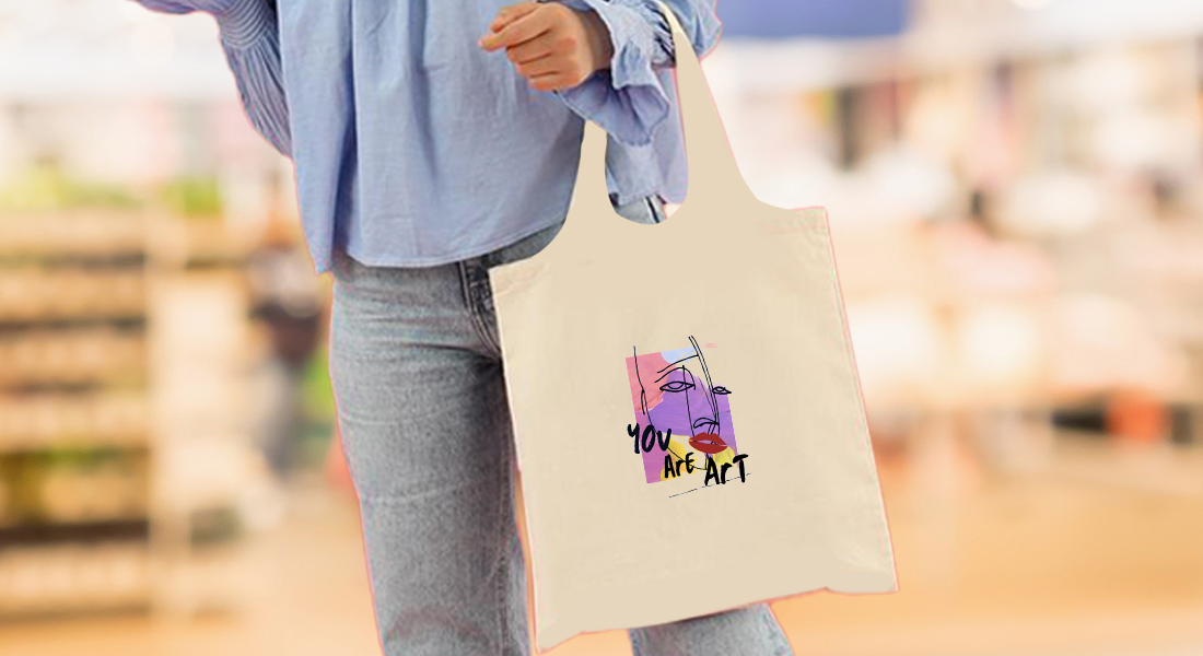 Custom Monogram Arm Tote Bag